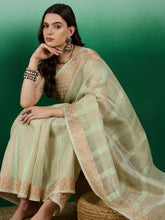 Womens Fashion Ethnic Pista Green Color Sarees-MLSHWSA1427PSG0ONE